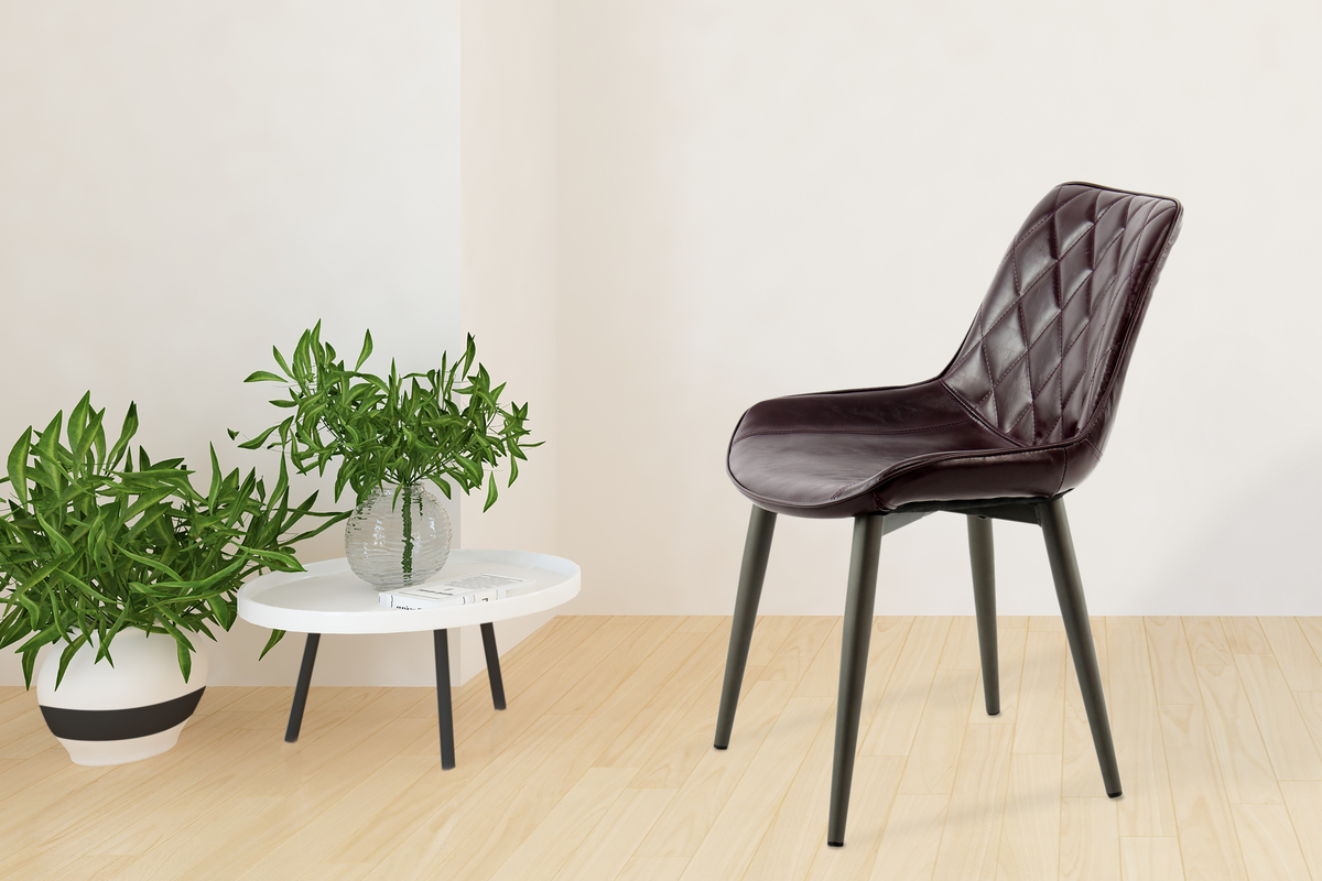 Kayoom Stuhl Cecil 110 2er-Set Dunkelviolett