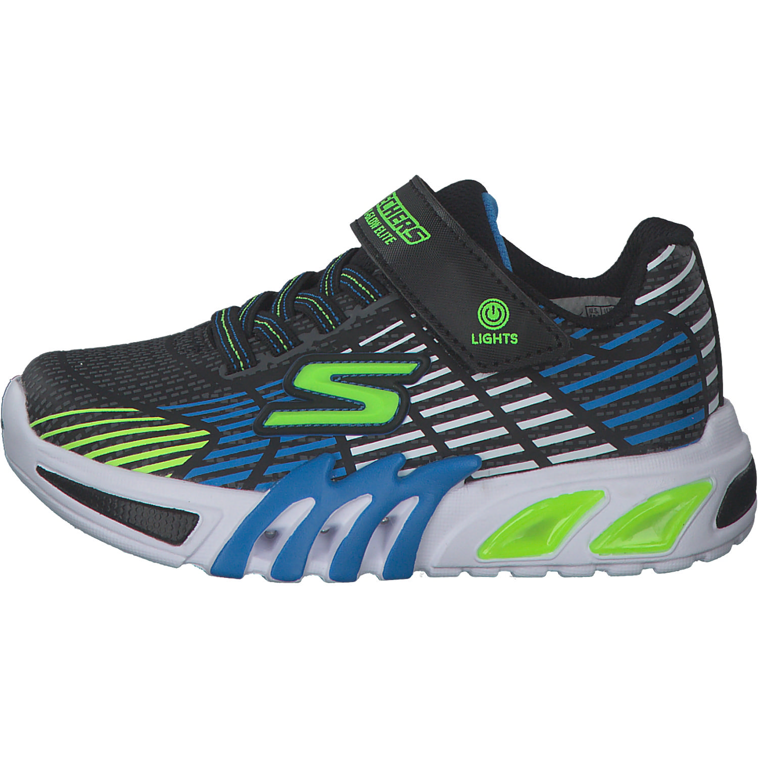 Skechers 400135L, Sneakers Low, Kinder, Schwarz/Blau/Grün
