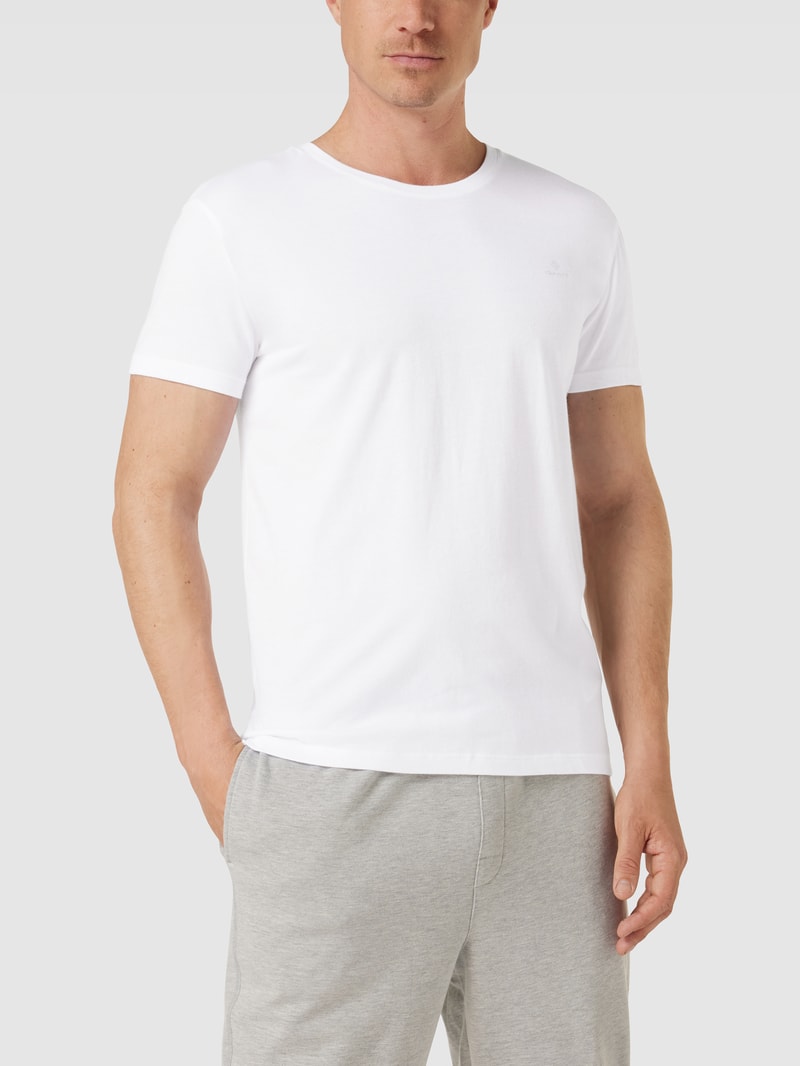 T-Shirt mit Logo-Print im 2er-Pack in weiß