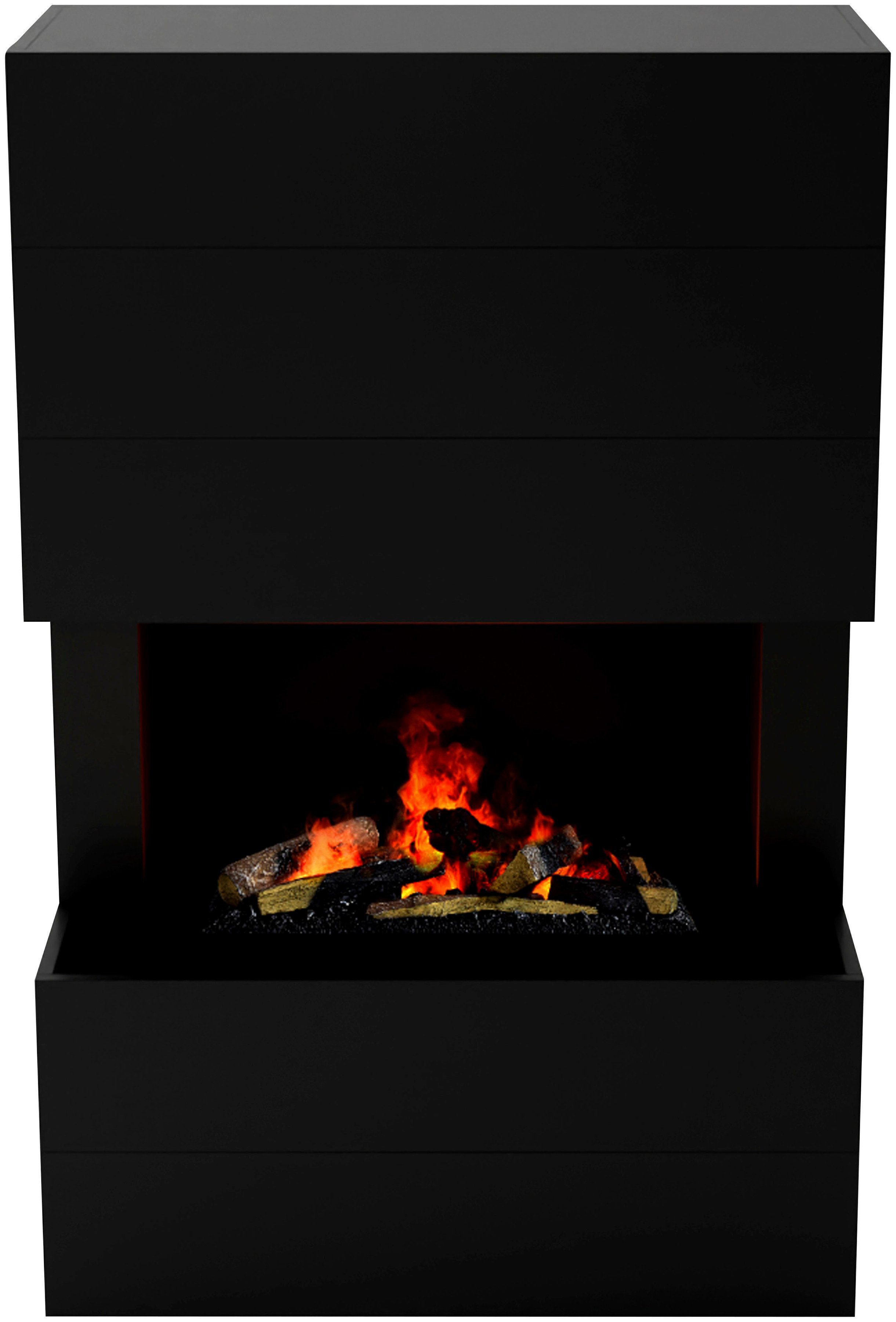 GLOW FIRE Elektrokamin Tucholsky 3 sided, Wasserdampfkamin mit 3D Feuer mit integriertem Knistereffekt