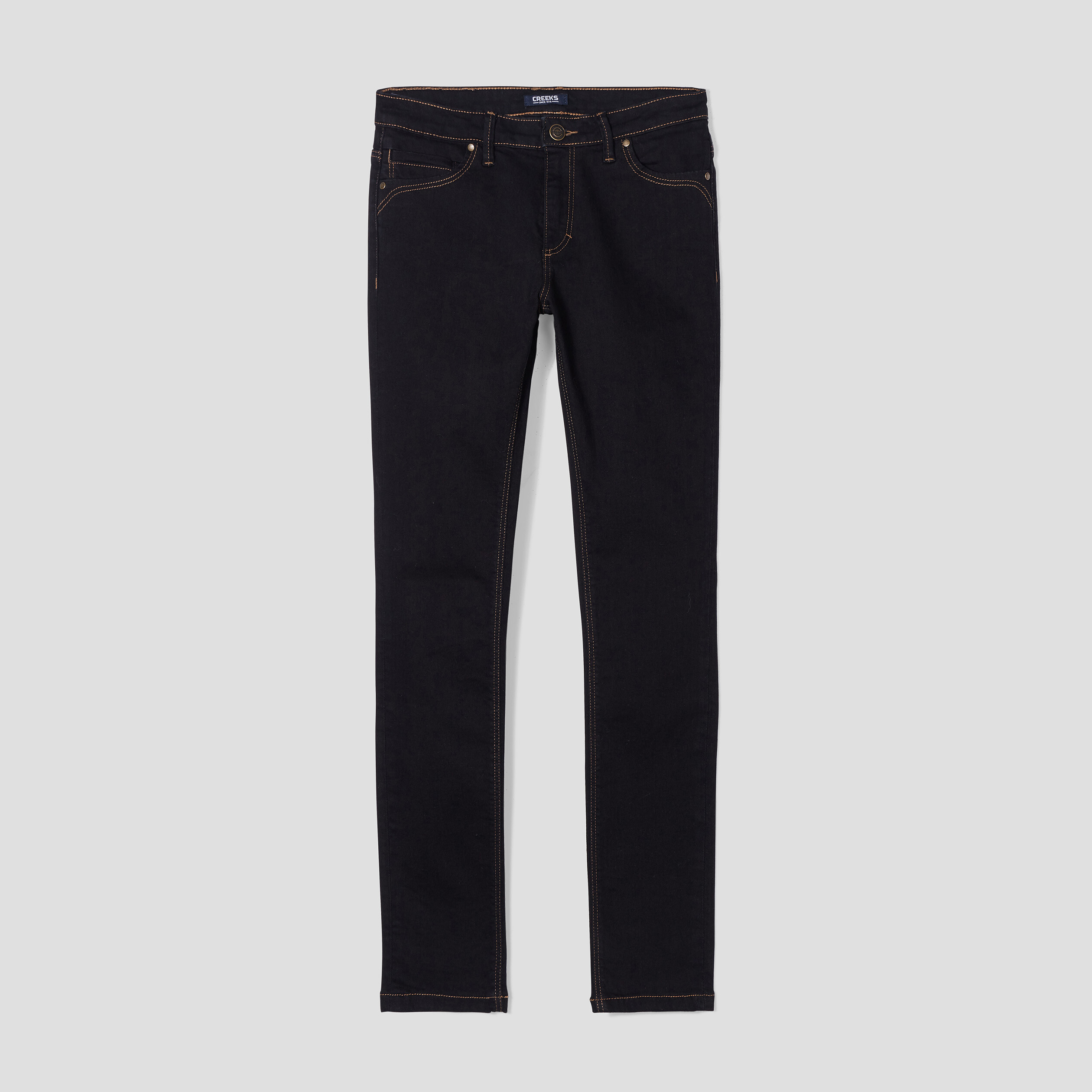 Jeans regular taille basse denim noir femme | La Halle