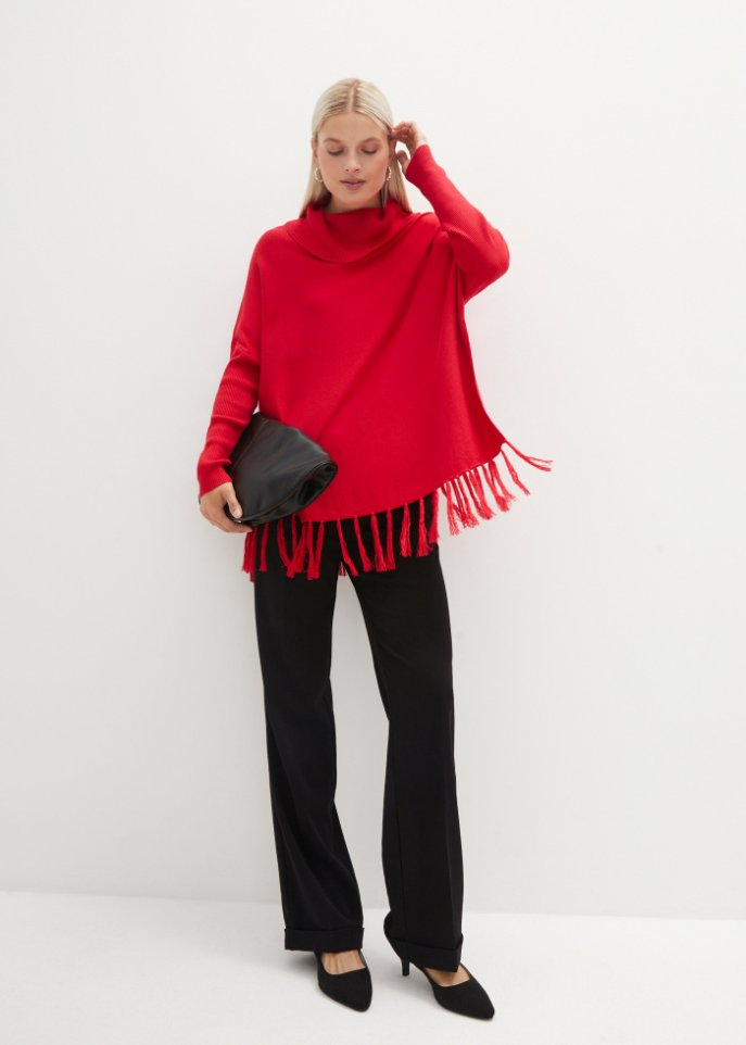 Pullover mit Fransenkante