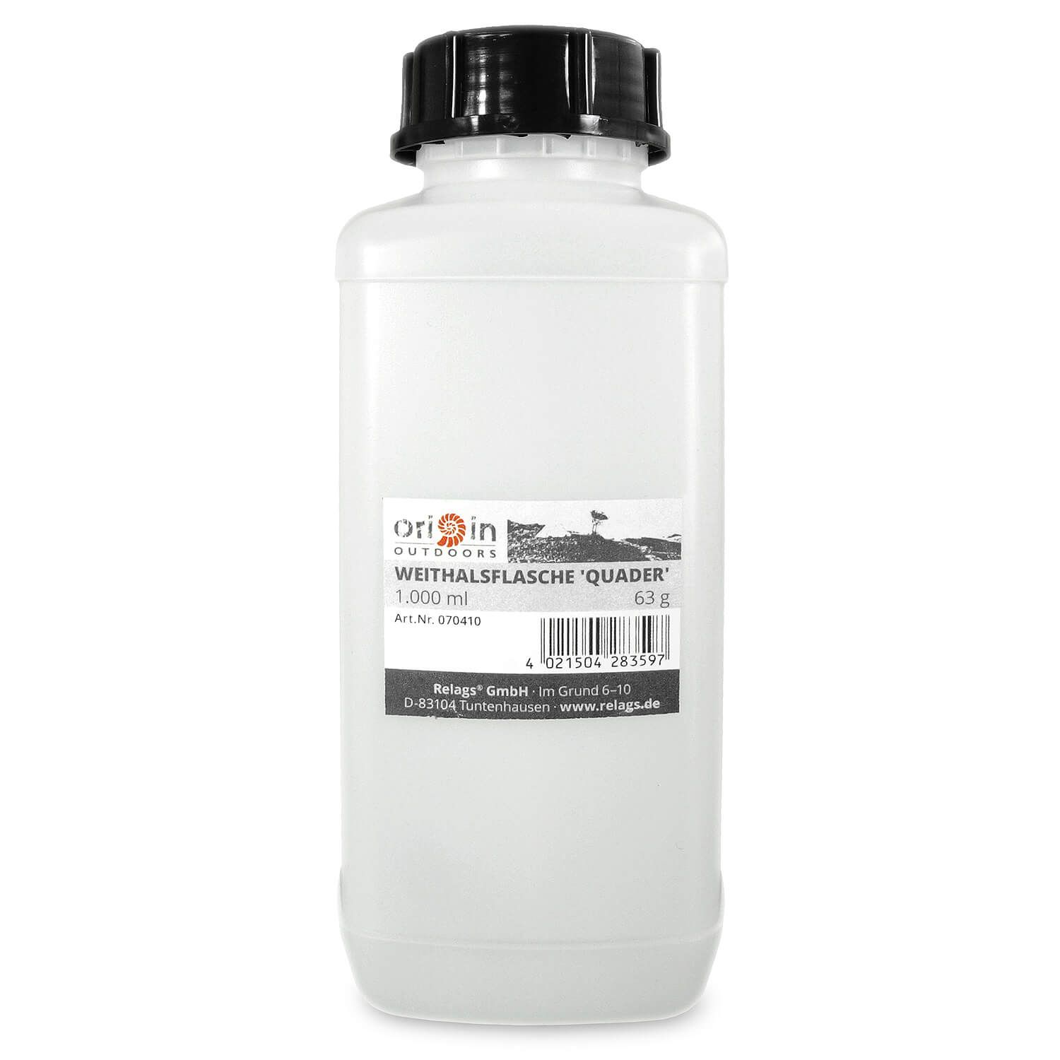 Weithalsflasche Quader