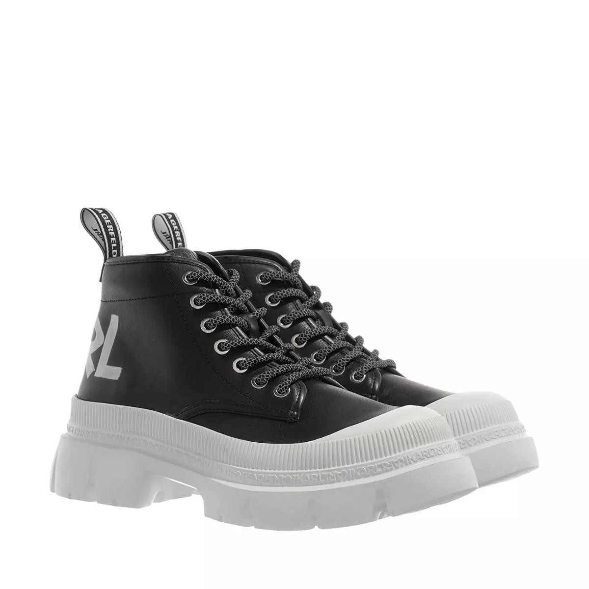 LAGERFELD Stiefeletten schwarz Schnürschuhe