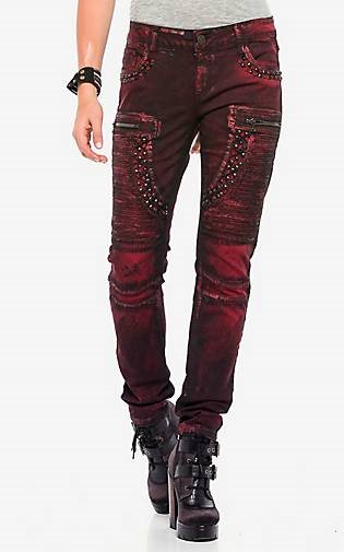 Cipo & Baxx Jeans mit ausgefallenem Nietenbesatz in Slim Fit
