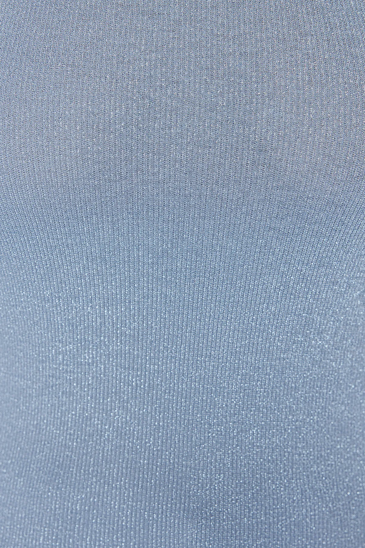 Trendyol Collection  Flexibles Unterhemd aus Strick mit Neckholder-Kragen aus blauer Folie/glänzendem Stoff, Passform TWOSS24AL00022