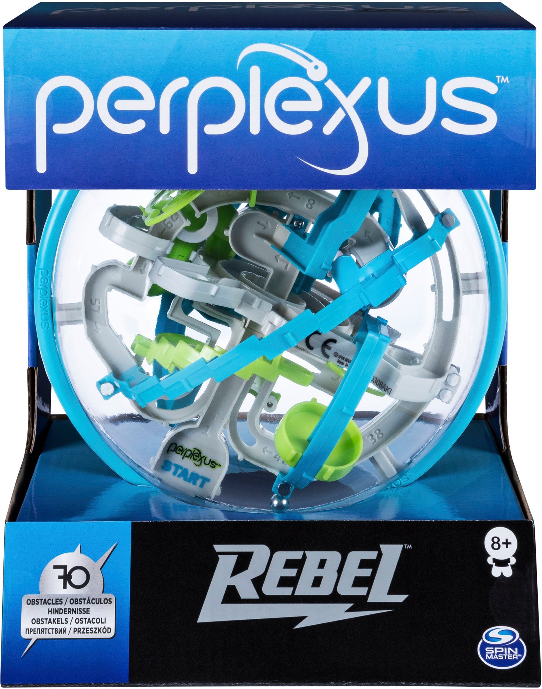 Spin Master Spiel, Geschicklichkeitsspiel Perplexus Rebel, 3D-Labyrinth mit 70 Hindernissen