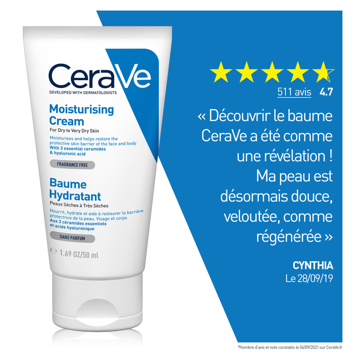 Cerave Baume Hydratant Peau Sèche à Très Sèche