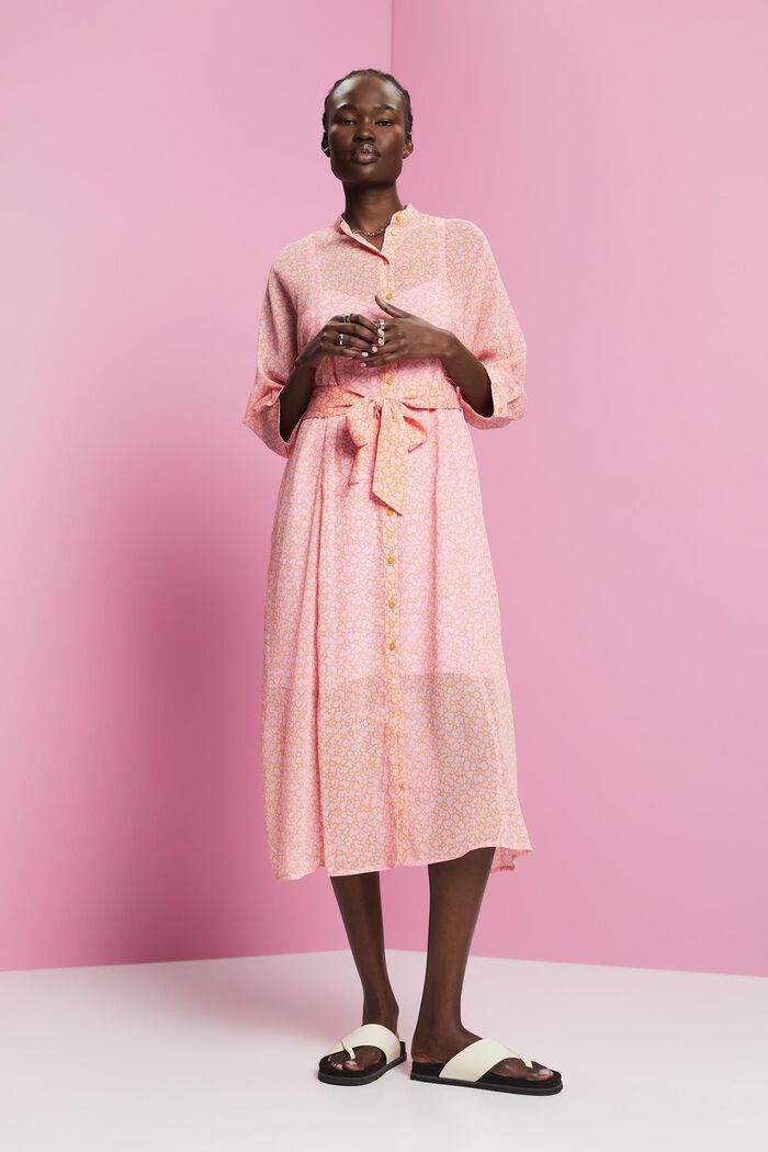 Midikleid mit Allover-Muster