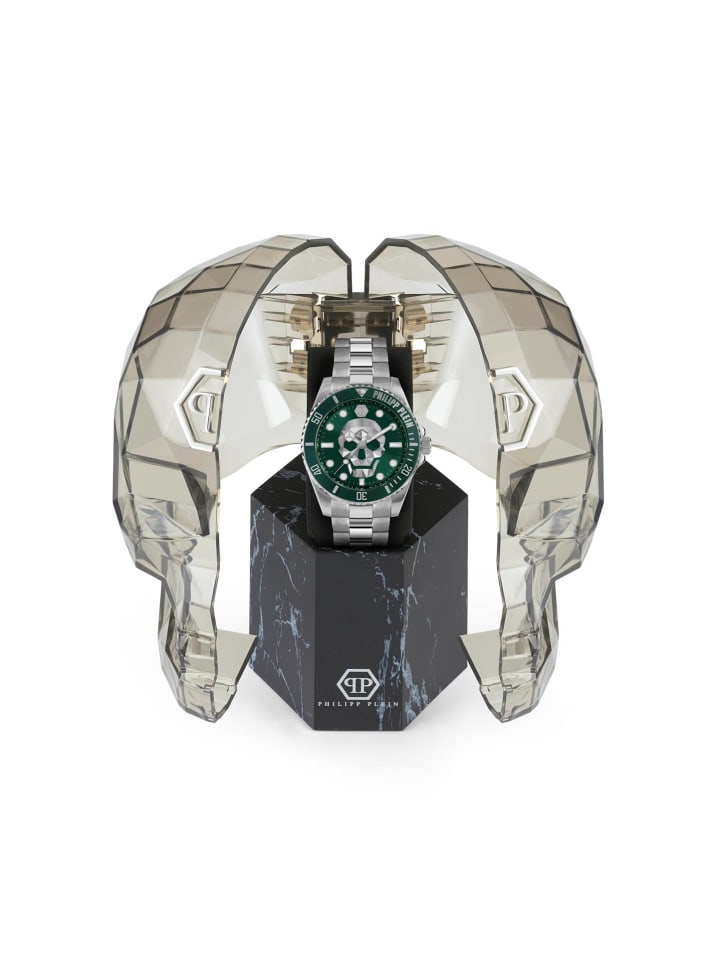 Philipp Plein Philipp Plein Herrenuhr The $kull Diver in silber günstig kaufen onesize