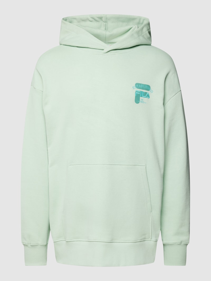 Oversized Hoodie mit Label-Stitching Modell 'BAAR' in mint