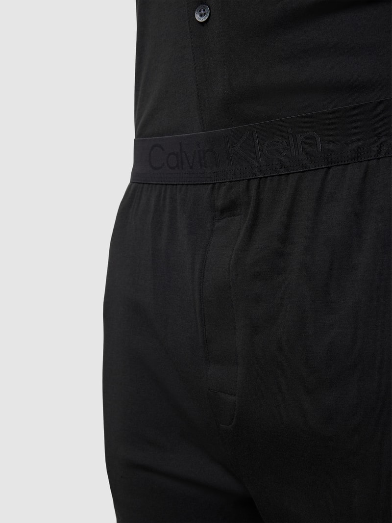 Pyjama mit Reverskragen in schwarz