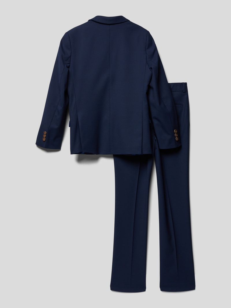 Regular Fit Anzug mit fallendem Revers in marineblau