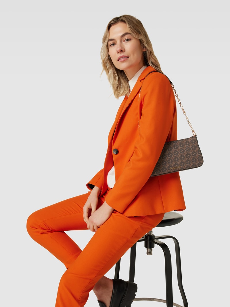 Handtasche mit Label-Applikation Modell 'EMPIRE' in mittelbraun
