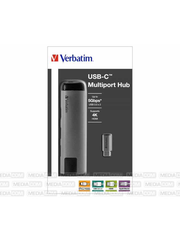 COFI 1453 Hub, Multiport, 2x USB 3.0-A, HDMI 4K, RJ45  - USB-C® Multiport-Hub in Silber günstig kaufen onesize