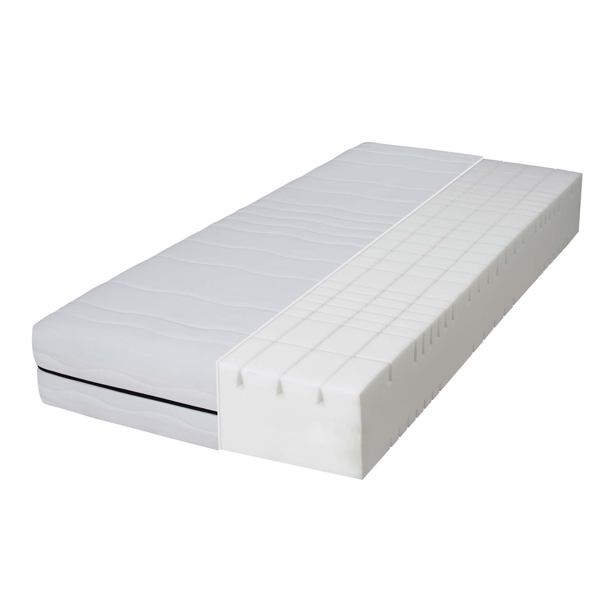 Komfortschaummatratze DREAMSOFT COMFORT V250, GMD Living, 25 cm hoch, (1 Komfortschaummatratze der gewählten Größe), als Wendematratze mit Härtegrad H2 oder H3 nutzbar