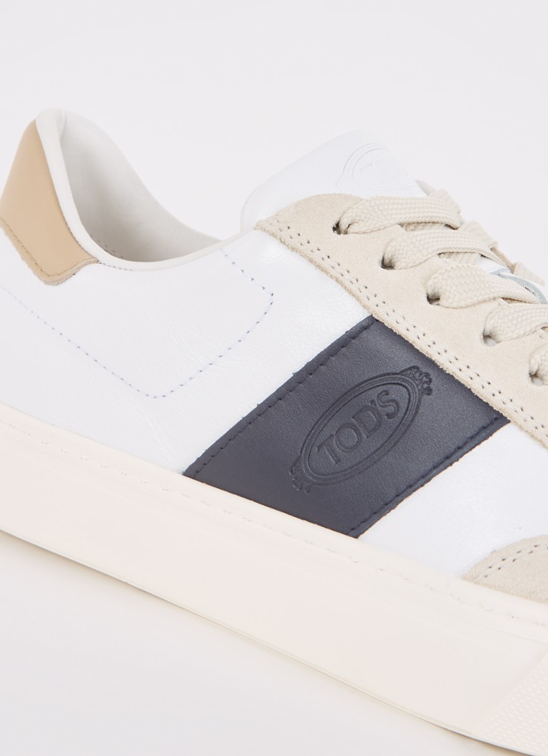 Tod's  Sneaker van leer met suède details