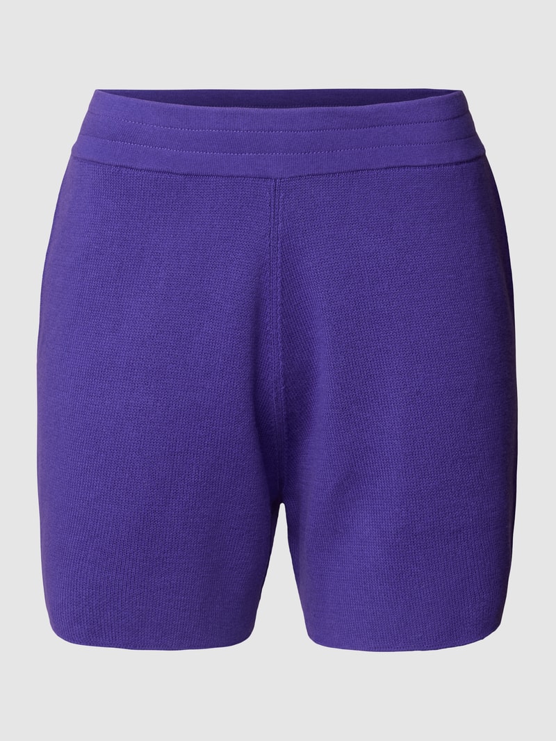 Shorts in Strick-Optik in lila