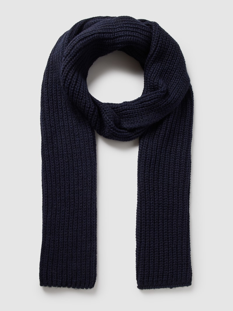 Schal mit Label-Detail Modell 'Muziano' in bleu