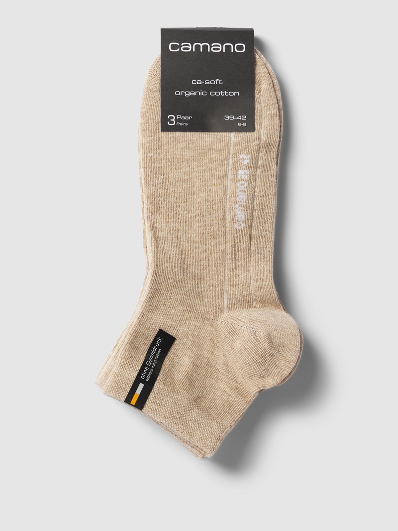 Socken mit Stretch-Anteil im 3er-Pack in beige