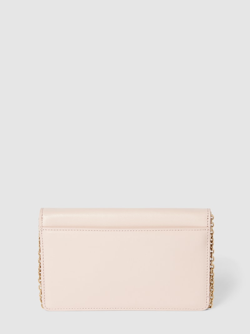Clutch mit Label-Applikation in rosé