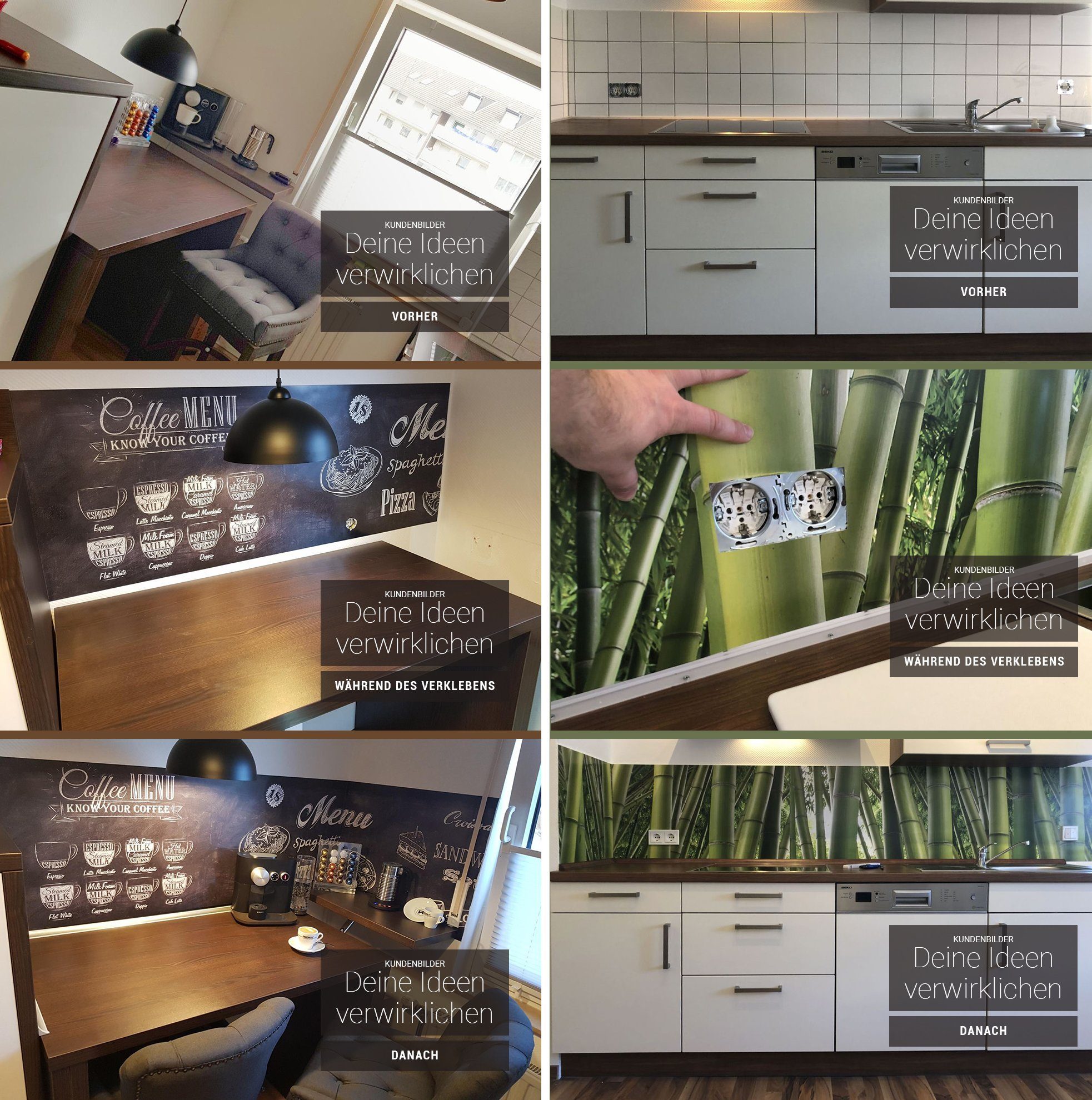 Stickerprofis Küchenrückwand BRUCH STEINWAND, (Premium), hält auf besonders vielen Öberflächen