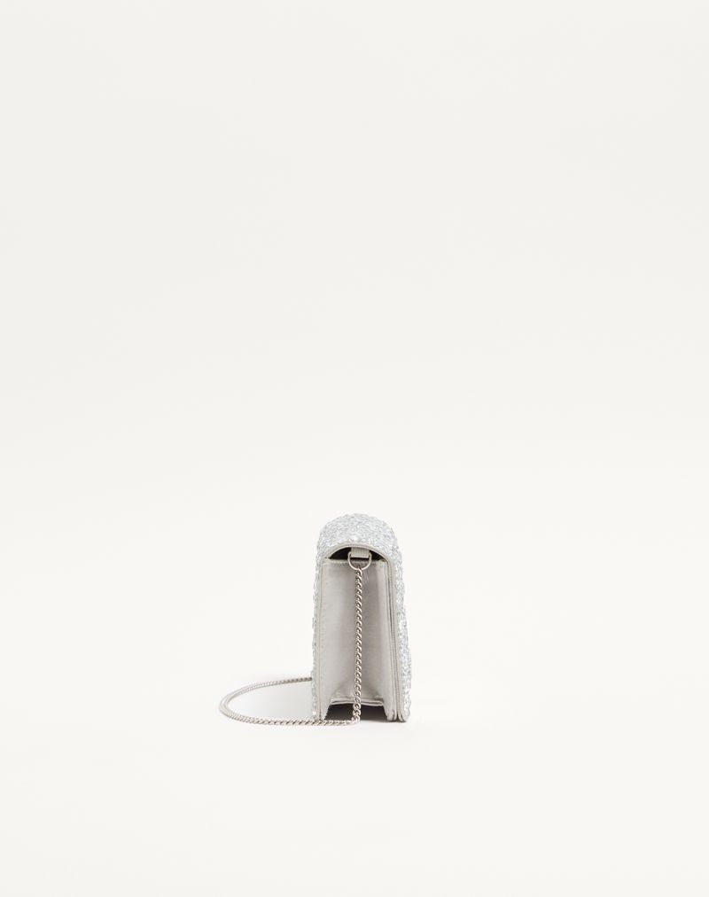 VLogo Signature Mini-skuldertaske med glitrende broderi