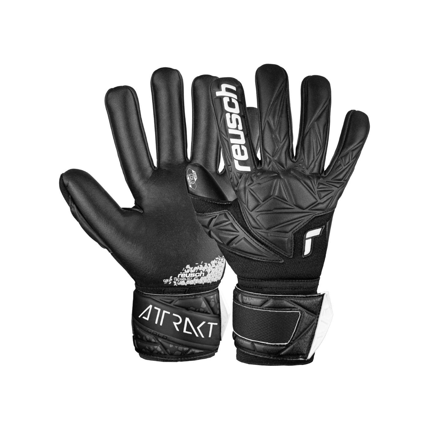 Reusch Attrakt Gold NC TW-Handschuhe Schwarz F7700