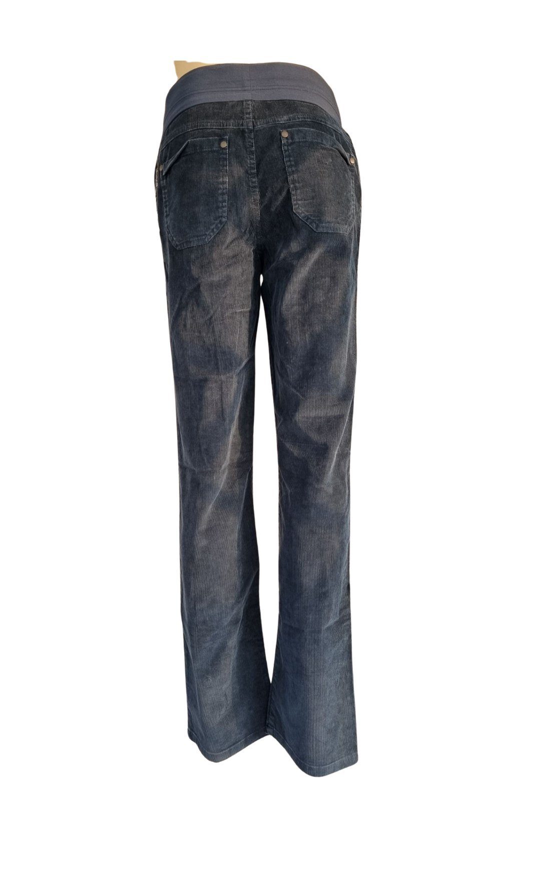 christoff Umstandshose N-22088-I grau-blau Cordhose Taillenhöhe