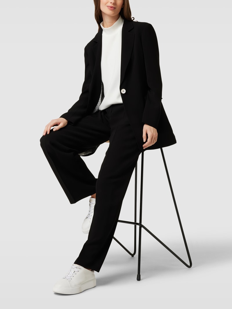 Blazer mit Reverskragen in schwarz