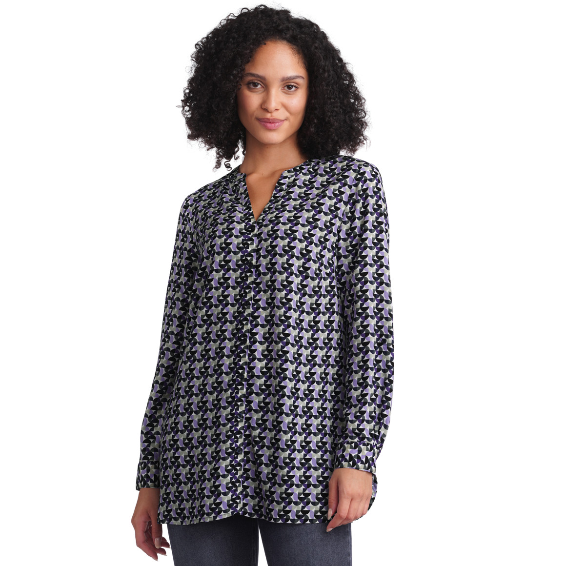 Damen Bluse mit Allover-Muster