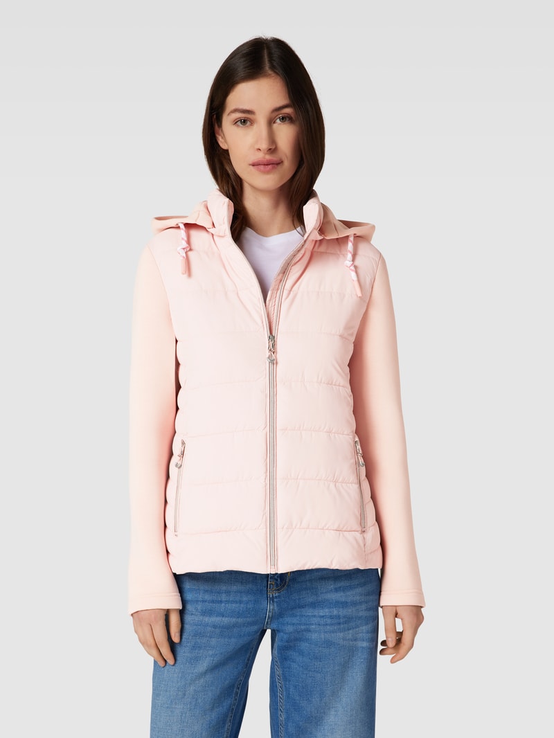 Jacke mit seitlichen Eingrifftaschen in rosa