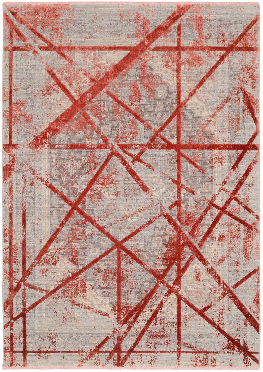 Musterring Webteppich Arizona Rot-Grau 160 x 230 cm