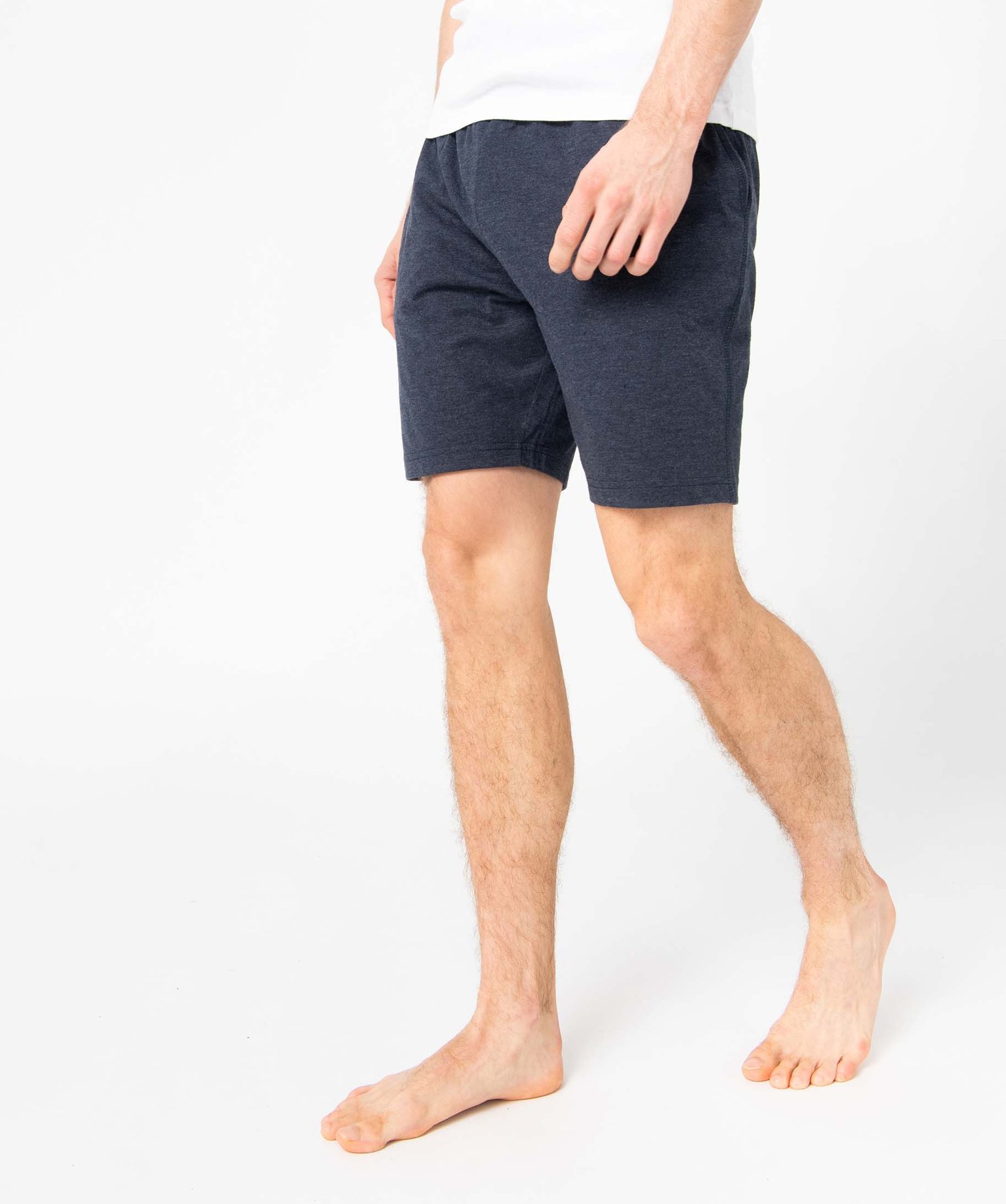 Short de pyjama homme en jersey à taille élastiquée bleu fonce | GEMO