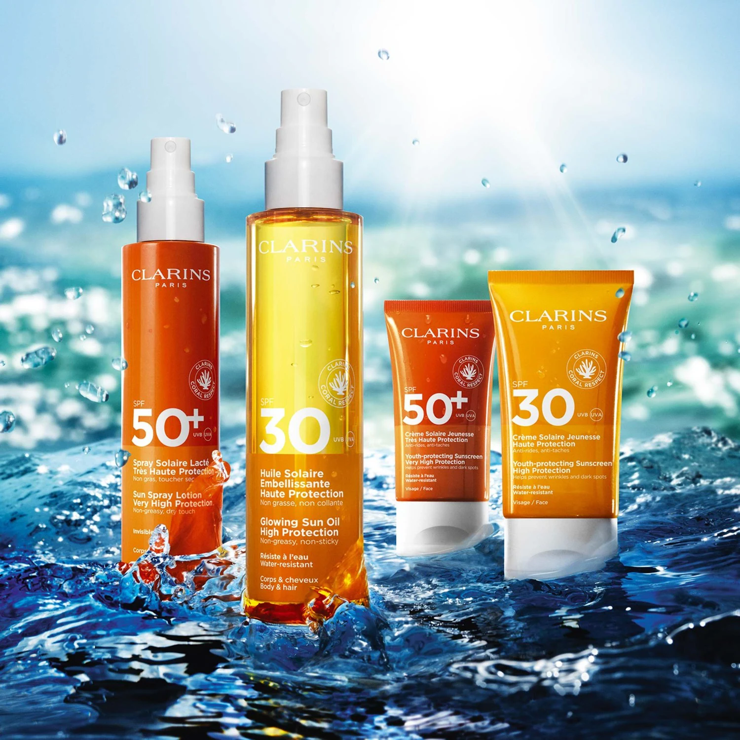 Clarins Cremă solară pentru față cu protecție înaltă SPF30 pentru tinerețe