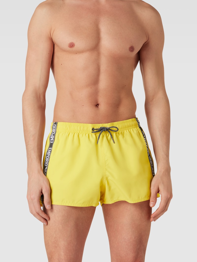 Badehose mit Galonstreifen in gelb