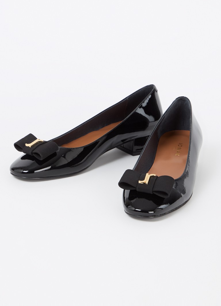 Jonak Damia patent leather pump with bow detail