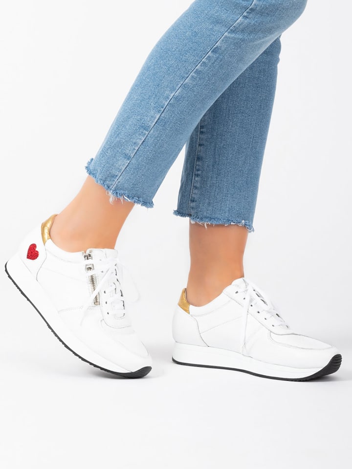 VITAFORM Hirschleder Sneaker in weiß günstig kaufen