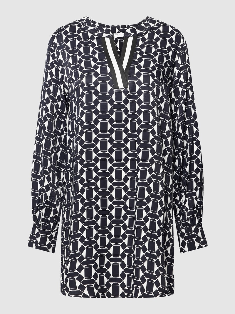 Longbluse mit Allover-Muster Modell 'SEASONAL NOS' in offwhite