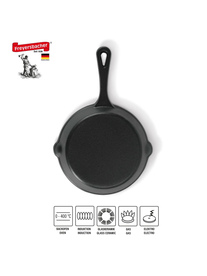 Stoneline Gusseisenpfanne | Emaille Bratpfanne in Schwarz | 15cm günstig kaufen 15 cm