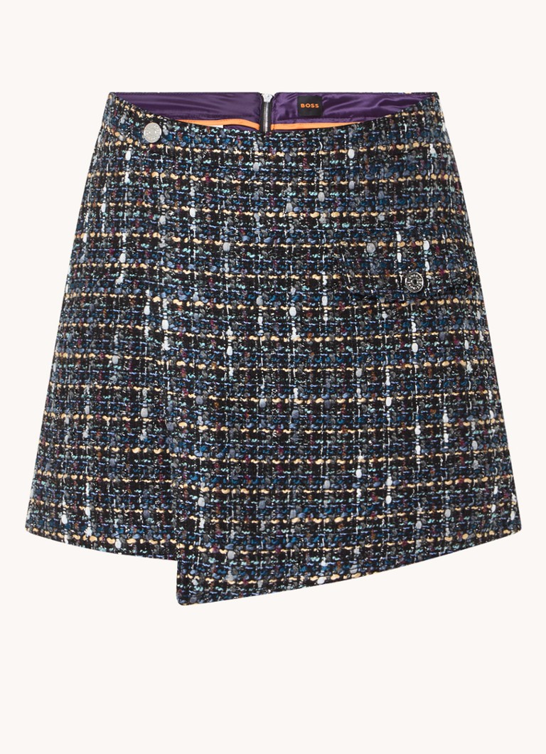 Calças mini culottes HUGO BOSS Tandra com estampa tweed.