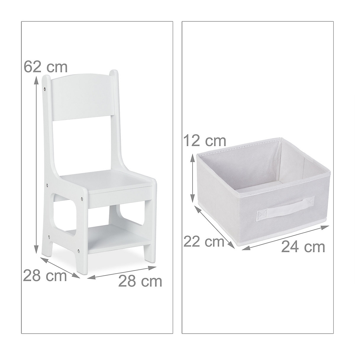 Kindertisch mit Stühlen und Stauboxen