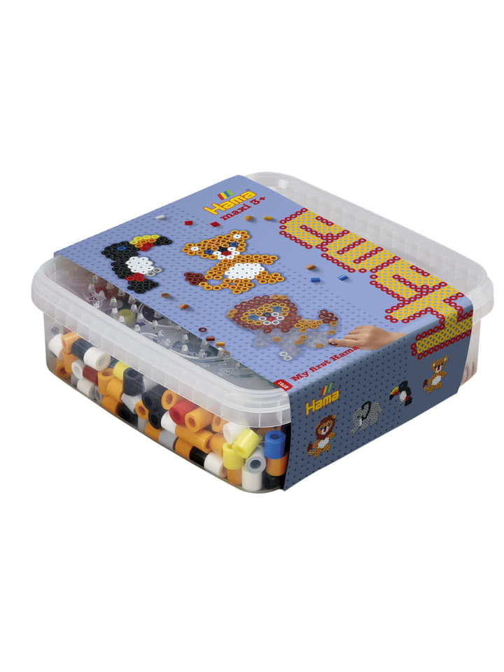 Hama Box Wilde Tiere Maxi-Bügelperlen in bunt günstig kaufen onesize