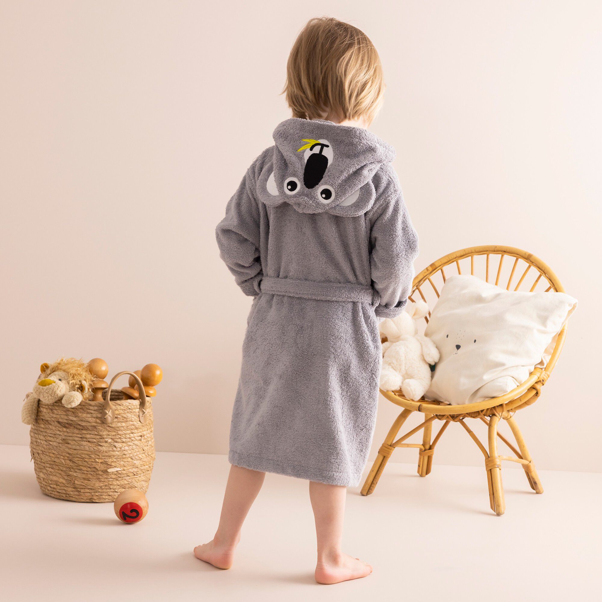 Peignoir de bain enfant personnalisable koala à capuche