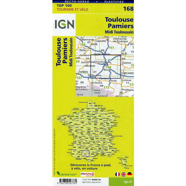 Toulouse Pamiers 1:100 000 - Wanderkarte