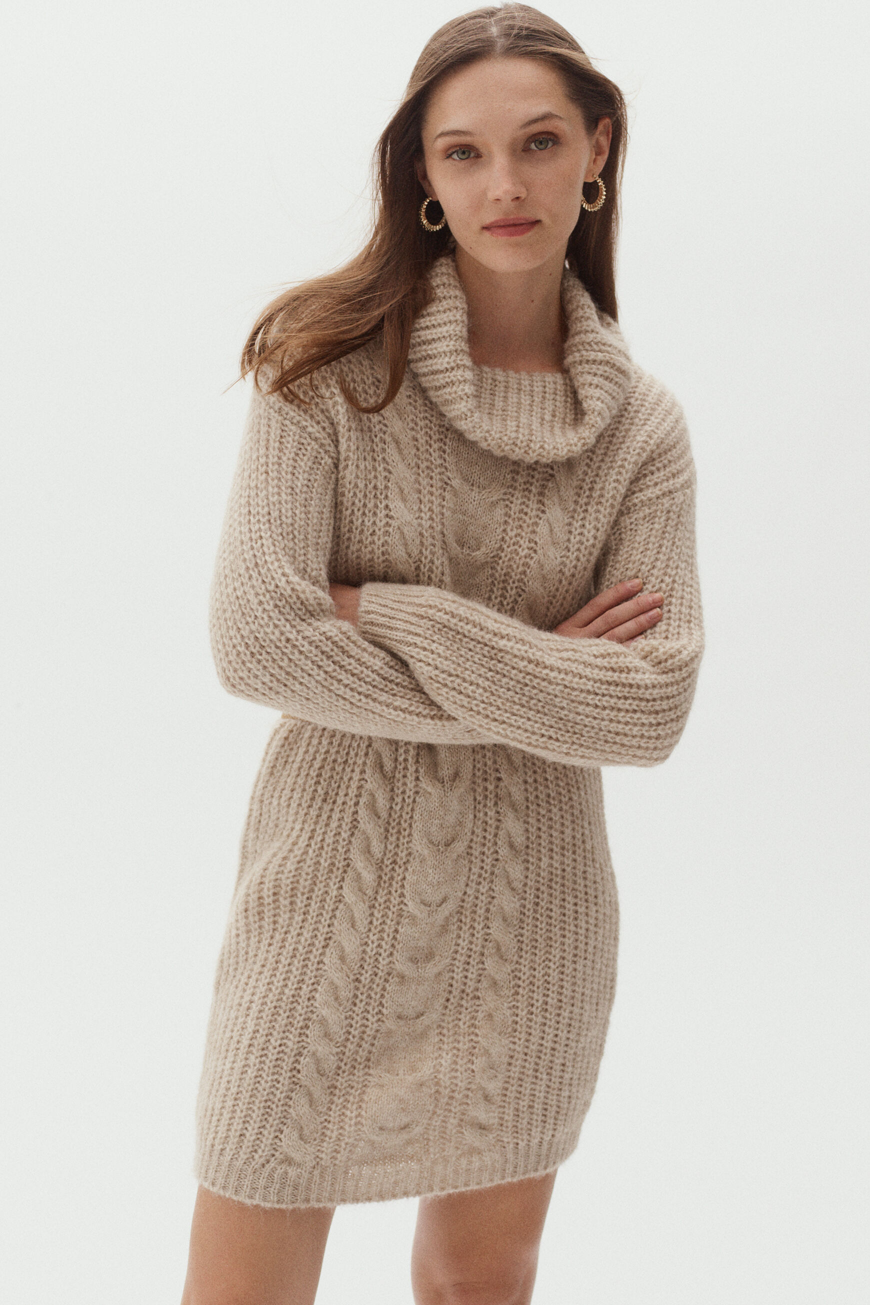 robe dona beige femme