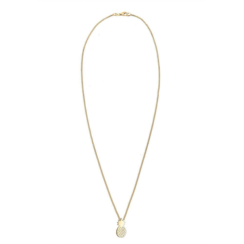 Elli Elli Collier Femme Ananas Été Fruit - (925/1000) Argent Bijoux