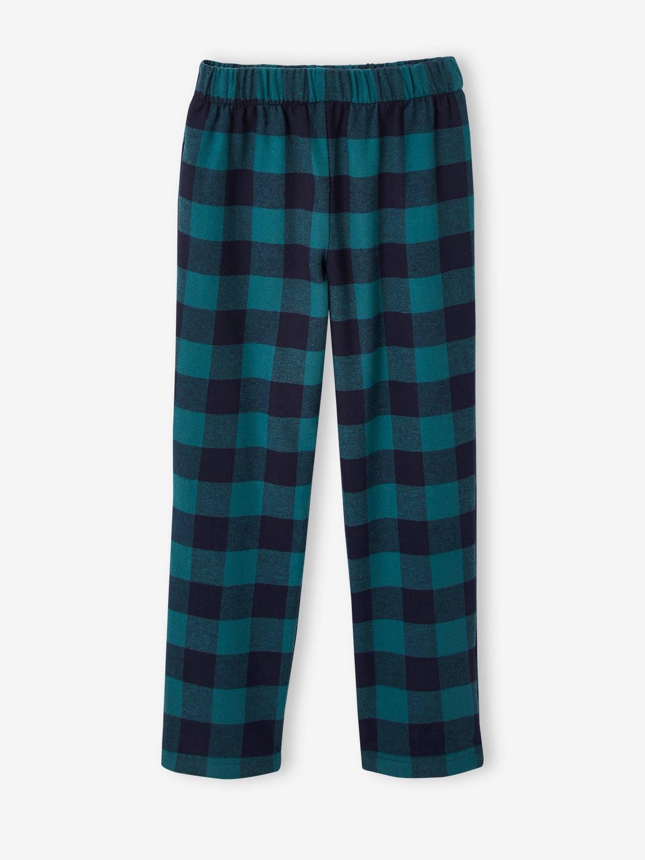 Pyjama yéti garçon avec bas en flanelle bleu grisé
