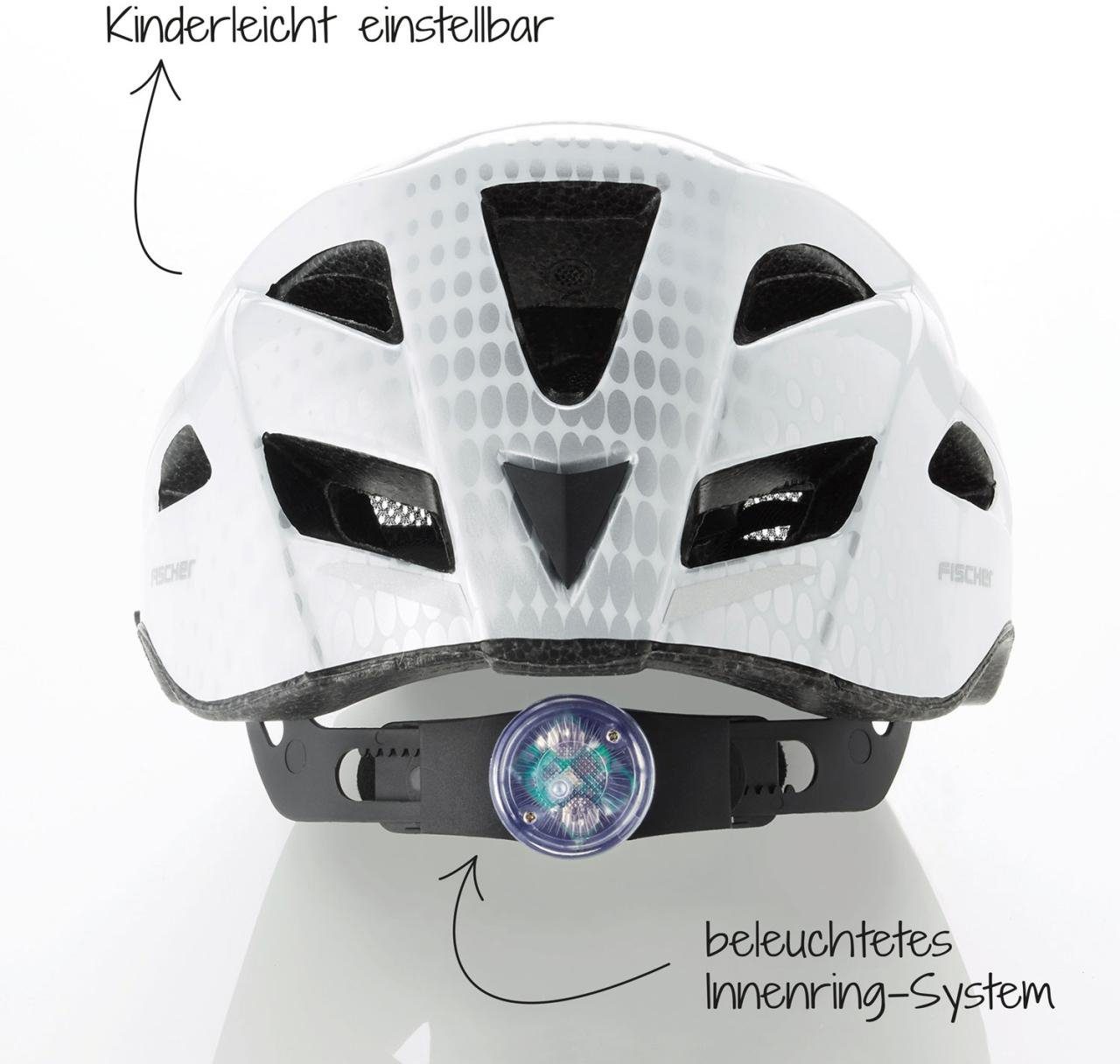 FISCHER Fahrrad Fahrradhelm Fahrradhelm Urban Lano L/XL, Verstellbarer Innenring-System; mit beleuchtetem Innenring-System