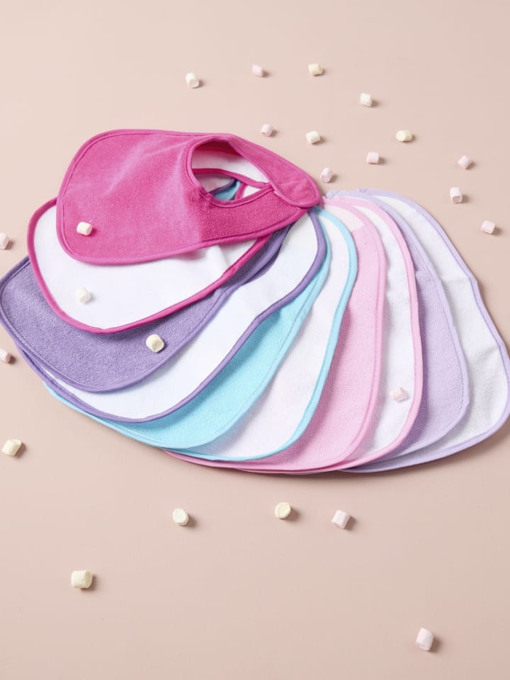 Bieco Spielwaren Baby Lätzchen 10er Pack abwaschbar - ab Geburt in Mehrfarbig günstig kaufen onesize